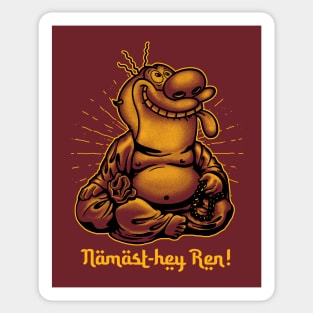 NAMAST-HEY REN and STIMPY Sticker